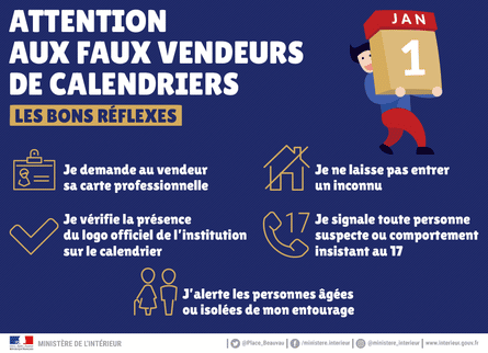 Attention aux faux vendeurs de calendriers