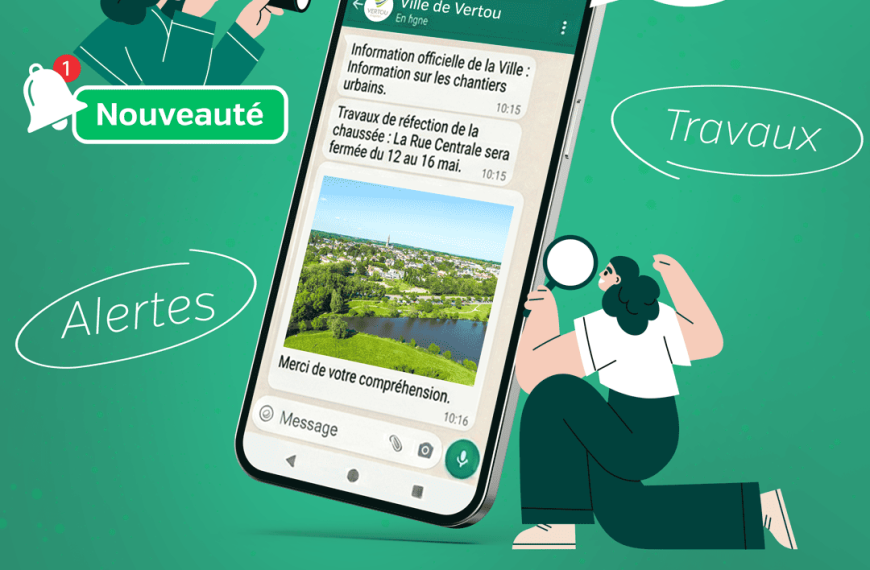 La Ville de Vertou lance sa chaîne Whatsapp
